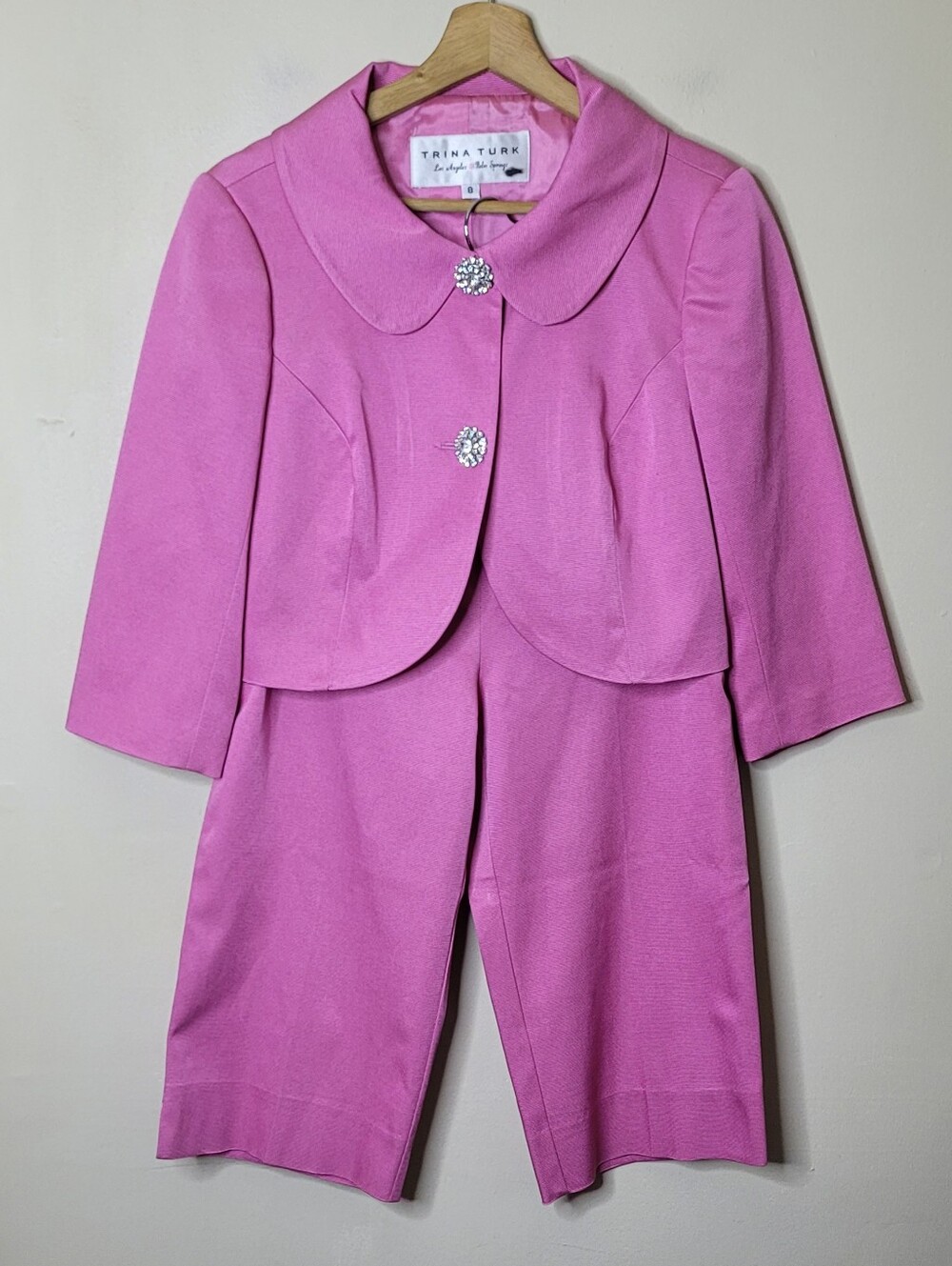 Trina Turk Pink Pant Suit Size 8 - Picture 8 of 11